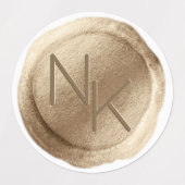 Gelbes Siegel-Wachs Etiketten (Design 1)