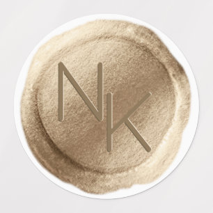 Gelbes Siegel-Wachs Etiketten