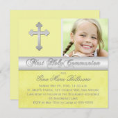 Gelbes Silber 1. Einladung zum Heiligen Kommunion (Vorne/Hinten)