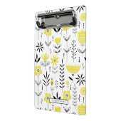 Gelbes skandinavisches Blumenmuster Mini Klemmbrett (Gewinkelt2)
