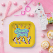 Gelbes Skate Party Pappteller (Party)