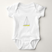Gelbes Sloop Segeln-Logo Baby Strampler (Vorderseite)
