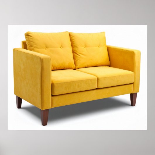 Gelbes Sofa Poster (Vorne)