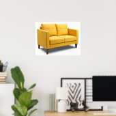 Gelbes Sofa Poster (Heimbüro)