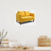 Gelbes Sofa Poster (Küche)
