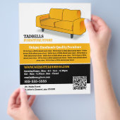 Gelbes Sofa - Verkauf von Möbeln Flyer (Hand)