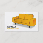 Gelbes Sofa - Verkauf von Möbeln Visitenkarte (Vorderseite)