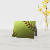 Gelbes Softball-Innere verblassen Karte (Gelbe Blume)