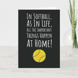 Gelbes Softball Karte