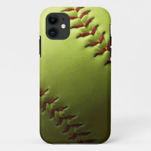 Gelbes Softball-Schwarzes verblassen iPhone 11 Hülle