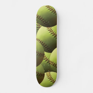 Gelbes Softball-Wallpaper Skateboard
