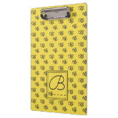 Gelbes Sommer-Bienen-Muster Klemmbrett (Links)