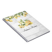 Gelbes Sommerlemon Personalisiertes Rezept Notizblock (Rechte Seite)