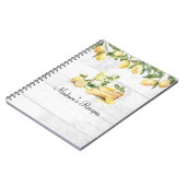 Gelbes Sommerlemon Personalisiertes Rezept Notizblock (Linke Seite)