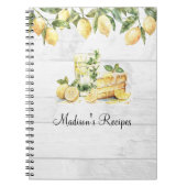 Gelbes Sommerlemon Personalisiertes Rezept Notizblock (Vorderseite)