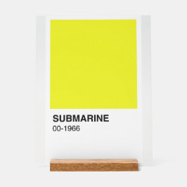 Gelbes Song-Album - weißer Hintergrund Acrylschild