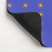 Gelbes Sonnenbild Mousepad (Ecke)