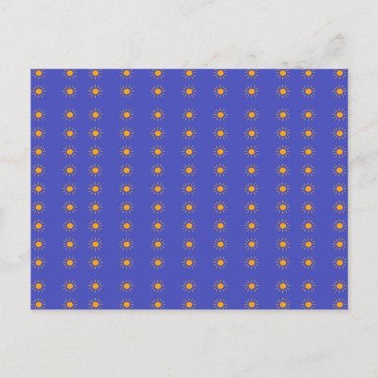 Gelbes Sonnenbild Postkarte (Vorderseite)