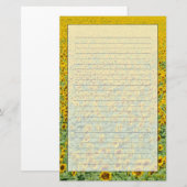 Gelbes Sonnenblume-Feld Briefpapier (Vorne/Hinten)