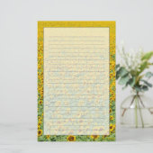Gelbes Sonnenblume-Feld Briefpapier (Stehend Vorderseite)
