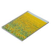 Gelbes Sonnenblume-Feld Notizblock (Linke Seite)