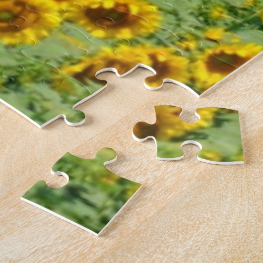 Gelbes Sonnenblume-Feld Puzzle (Seite)