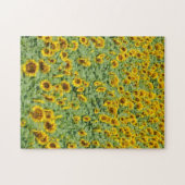 Gelbes Sonnenblume-Feld Puzzle (Horizontal)