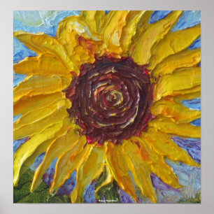 Gelbes Sonnenblume-Kunst-Plakat Poster