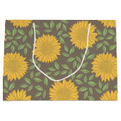 Gelbes Sonnenblume-Muster Große Geschenktüte (Vorderseite)