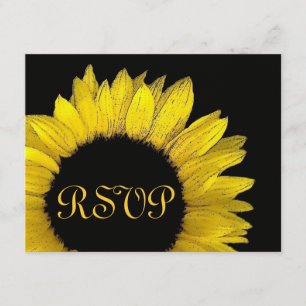 Gelbes Sonnenblume UAWG, das Wartekarte Wedding RSVP Karte