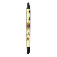 Gelbes Sonnenblume-und Honig-Bienen-Sommer-Muster