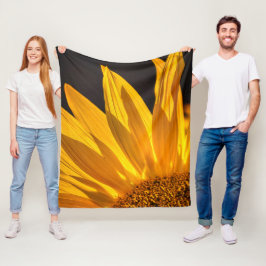 Gelbes Sonnenblumenbild Naturinspiriert Elegance Fleecedecke