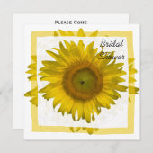 Gelbes SonnenblumenBrautparty Einladung (Vorne/Hinten)