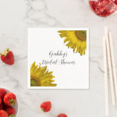 Gelbes SonnenblumenBrautparty Serviette (Beispiel)