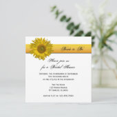 Gelbes Sonnenblumengestein Brautparty Einladung (Stehend Vorderseite)