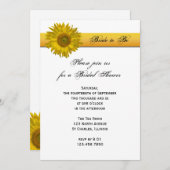 Gelbes Sonnenblumengestein Brautparty Einladung (Vorne/Hinten)
