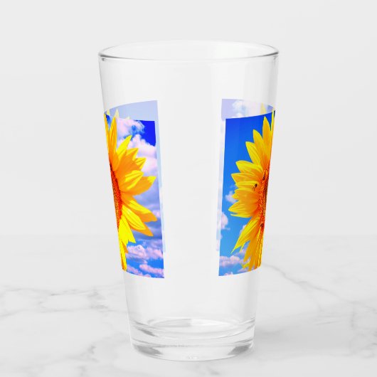 Gelbes Sonnenblumenglas Glas (Links)