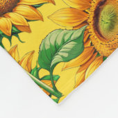 Gelbes Sonnenblumenmuster Fleecedecke (Ecke)