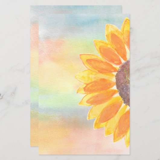 Gelbes Sonnenblumenpapier (Vorne/Hinten)