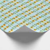 Gelbes Sonnenblumenpapier Geschenkpapier (Ecke)