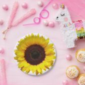 Gelbes Sonnenblumenpapier Picnic Party Geburtstags Pappteller (Party)