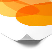 Gelbes Sonnenlicht Bio Formen Abstraktes Kunstdesi Poster (Ecke)