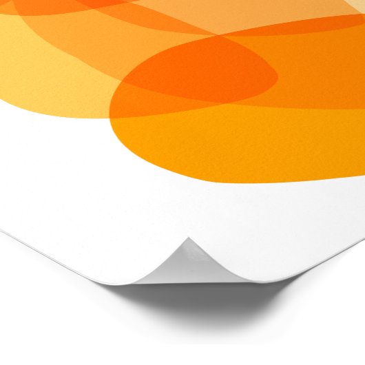 Gelbes Sonnenlicht Bio Formen Abstraktes Kunstdesi Poster (Ecke)