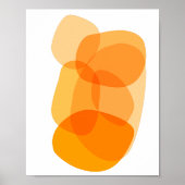 Gelbes Sonnenlicht Bio Formen Abstraktes Kunstdesi Poster (Vorne)