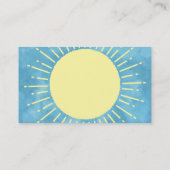 Gelbes Sonnenlicht in blauem Himmel Visitenkarte (Rückseite)
