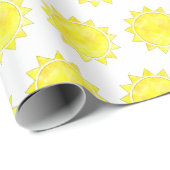 Gelbes Sonnenlicht Zeichnend Muster individuelle B Geschenkpapier (Rolleneckpunkt)