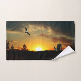 Gelbes Sonnenuntergang Grassgrashandtuch Handtuch