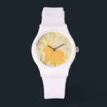 Gelbes, sonniges und grünes Gras von Chariklia Zar Armbanduhr<br><div class="desc">Blades von grünem Gras schießen vom Boden hoch, umgeben von einem gelben Hasen in diesem Stück von Chariklia Zarris. Ein großartiger Ausdruck, um in einem Kinderzimmer eines Kindes zu platzieren, oder als Geschenk an jemanden, der Kaninchen Lieben!</div>