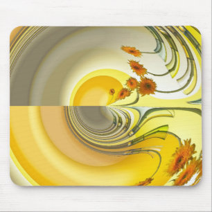 Gelbes Spin-Design-Mauspad Mousepad