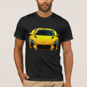 Gelbes Sportwagen T-Shirt (Vorderseite)